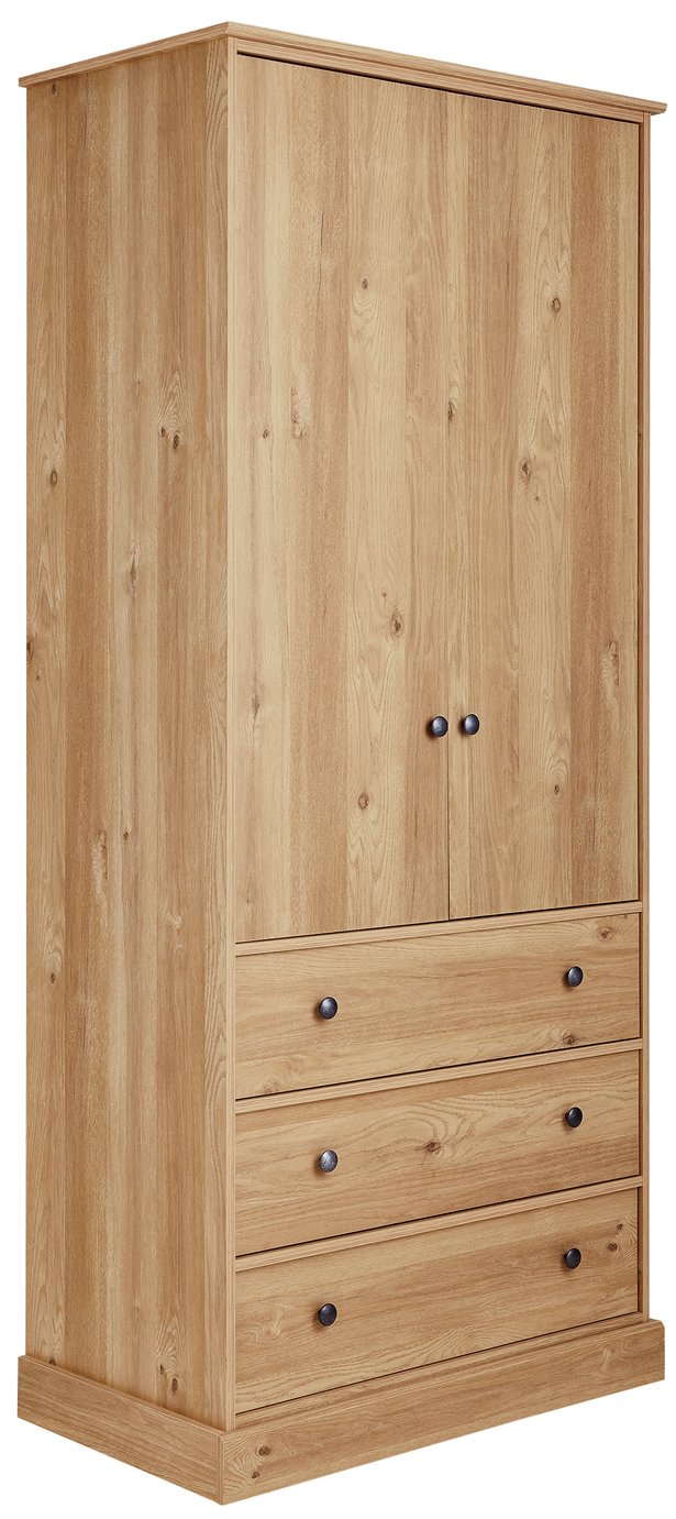 Argos Home Kensington 2 Door 3 Drawer Wardrobe - Oak Effect