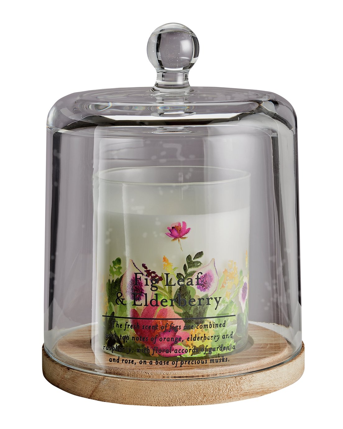 Argos Home Core Plus Cloche Candle - Fig and Elderberry