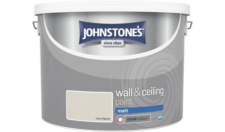 Buy Johnstone S Wall Ceiling Paint Matt 10l Ivory Spray Paint Argos