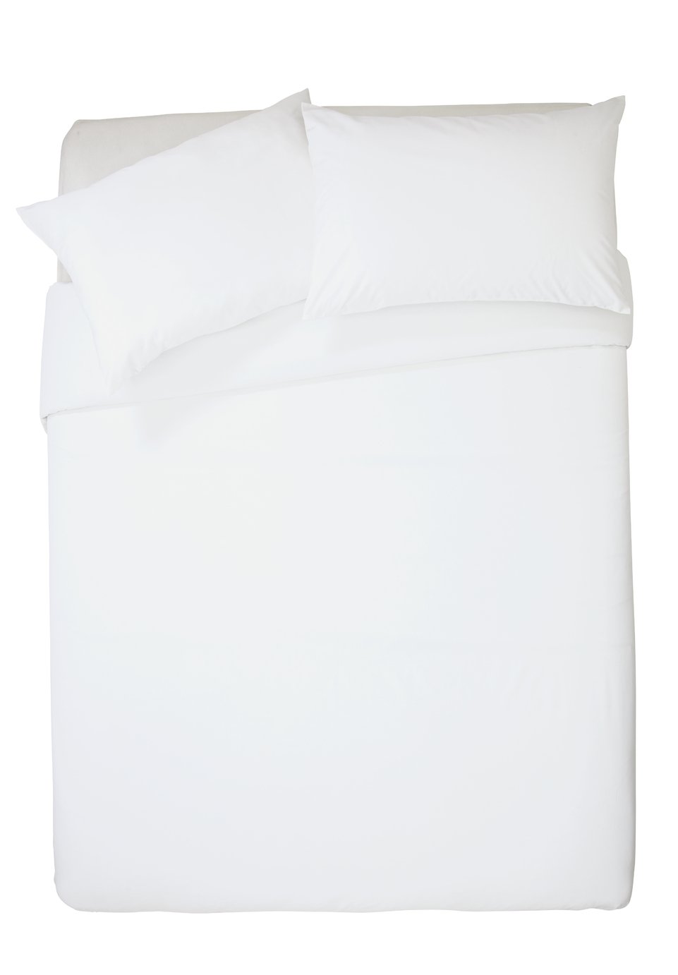 Habitat Cotton 200TC Plain White Bedding Set Double (8376994) Argos