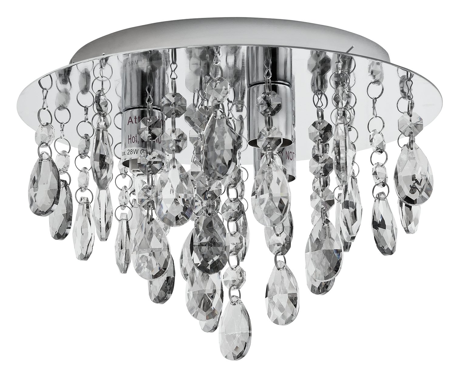 Argos Home Ivy Glass Bead Ceiling Light - Grey