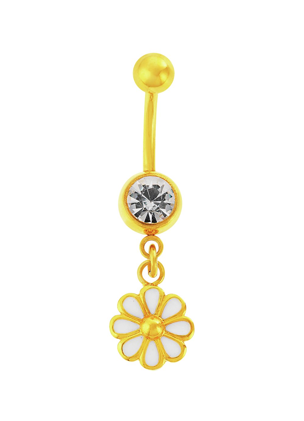 State of Mine Stainless Steel Crystal Daisy Belly Bar Reviews