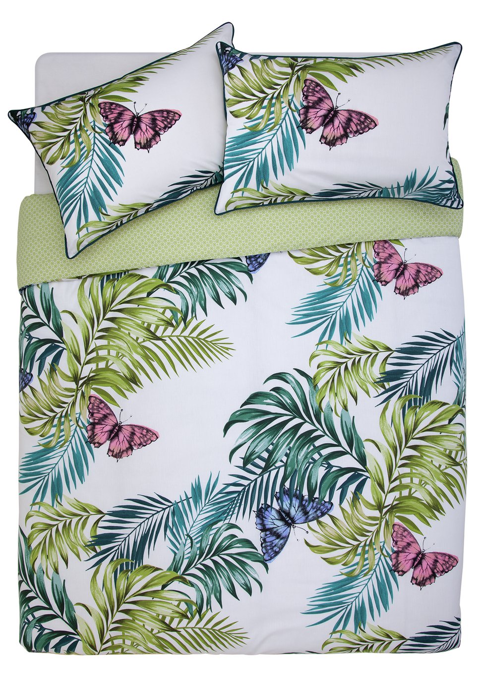 Argos Home Palmhouse Leaf Butterfly Bedding Set - Double