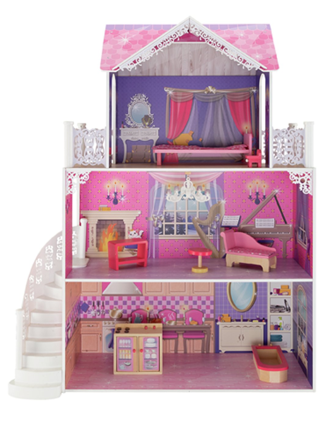 argos wooden dolls house