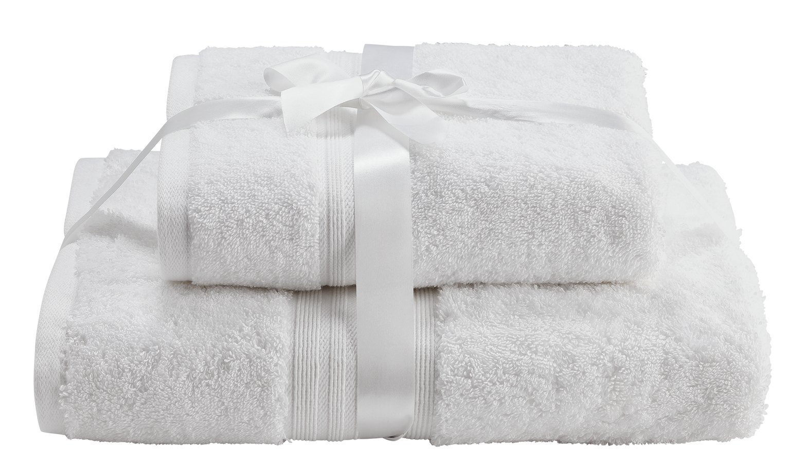 Argos Home Pair of Bath Towels - White