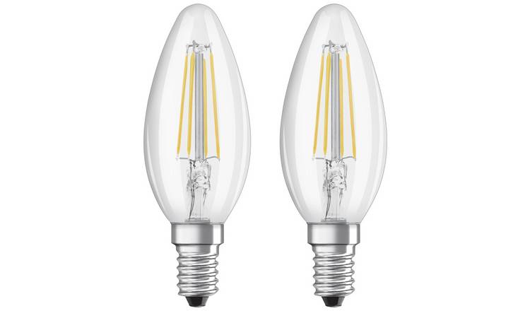 Osram 4W Filament LED Candle SES Bulbs - Twin Pack