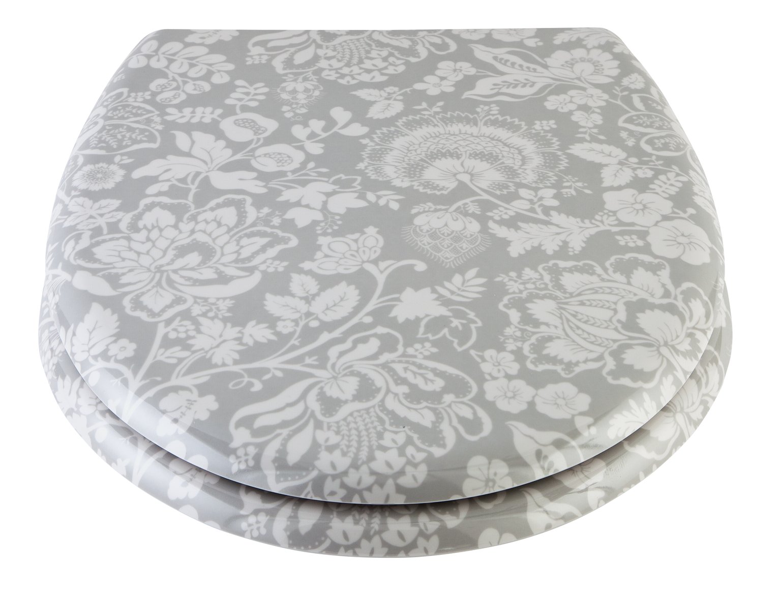 Argos Home Jacobian Floral Toilet Seat - Grey