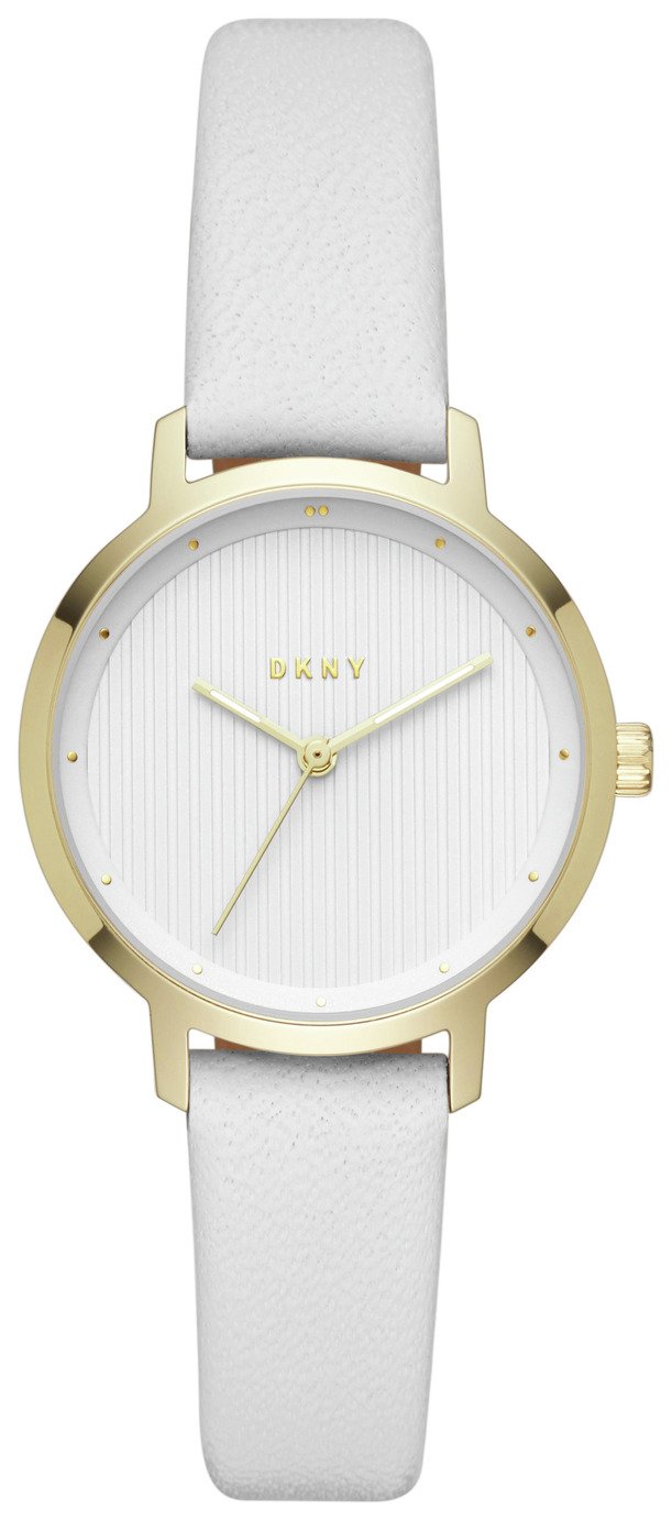 DKNY Ladies' Modernist NY2677 White Leather Strap Watch