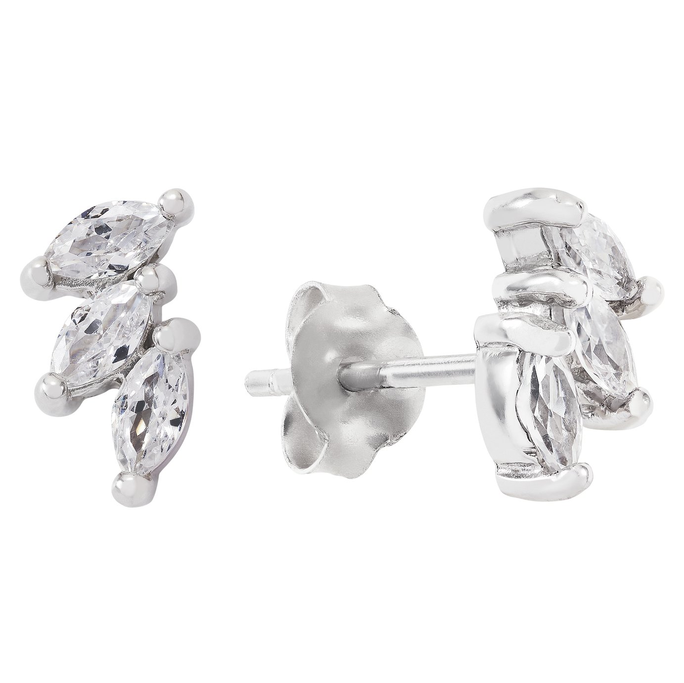 Revere Sterling Silver 3 Stone Marquise Stud Earrings Review