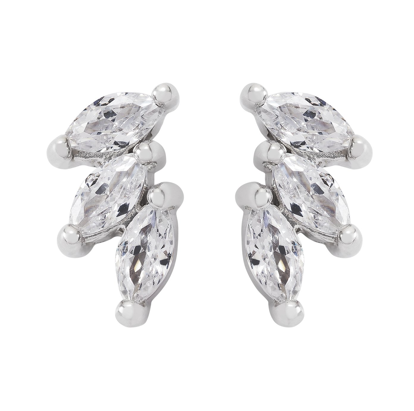 Revere Sterling Silver 3 Stone Marquise Stud Earrings Review