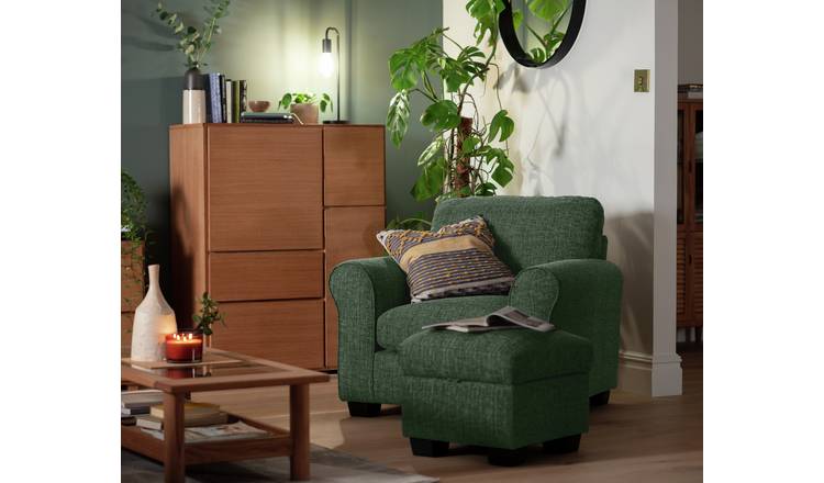 Argos Home Lisbon Fabric Armchair - Green