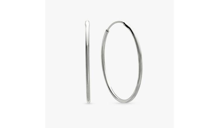 Revere Sterling Silver 21mm Sleeper Hoop Earrings