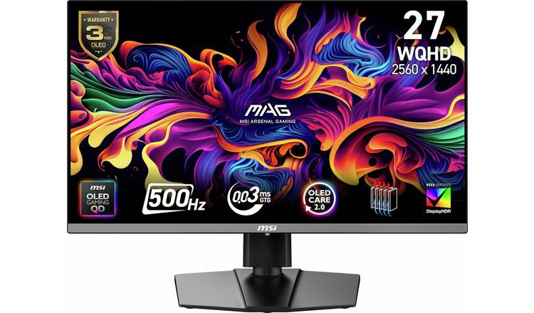 MSI MAG 272QP QD-OLED X50 27 Inch 500Hz WQHD Gaming Monitor