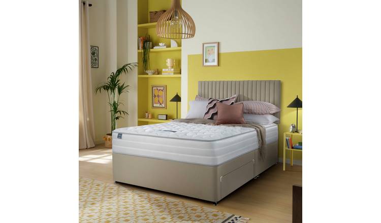 Silentnight Knightly Luxury 2000 Pocket Kingsize 2 Drawer Divan Bed - Sandstone