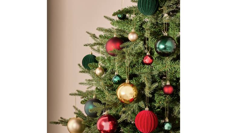 Argos Home Shatterproof Assorted Christmas Baubles - Pack of 100