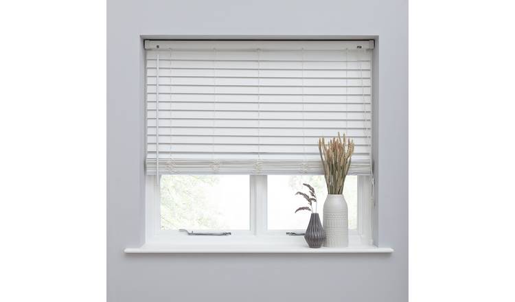 Habitat Faux Wood White Venetian Blind - 150cm
