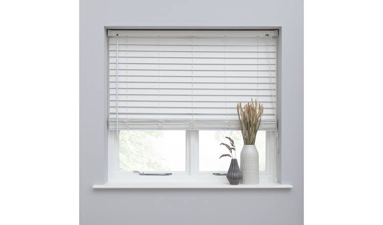 Habitat 25mm Faux Wooden Venetian Blind - White