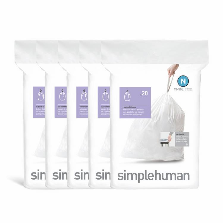 Simplehuman 50L Code N Bin Liners - Pack Of 100 0