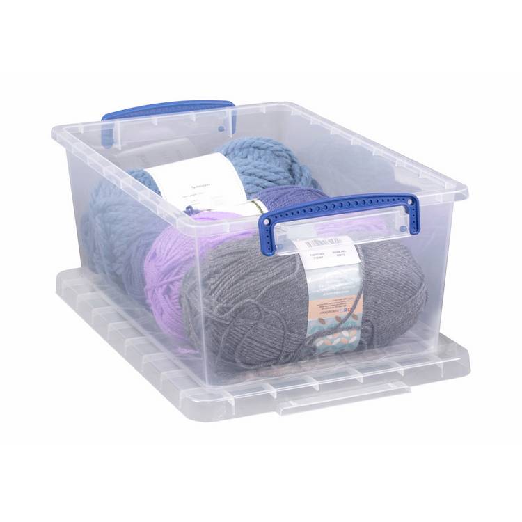 Really Useful 3 x 10.1L Clear Plastic Storage Boxes