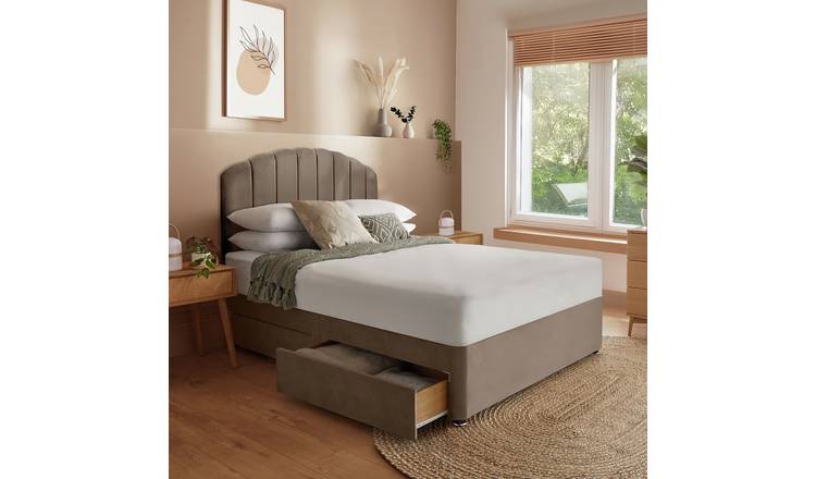 Silentnight Middleton Double 4 Drawer Divan Bed Base - Mink