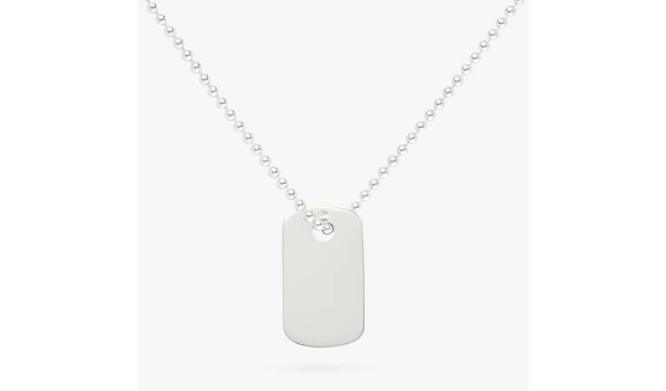 Revere Sterling Silver Dog Tag Pendant Necklace