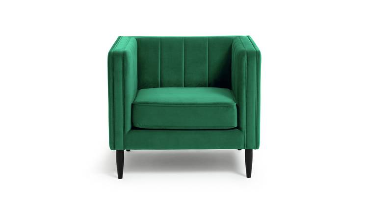 Green Armchairs Argos - Buy Habitat Celine Velvet Accent Chair Green