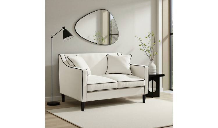 Argos Home Cortina Fabric 2 Seater Sofa - White