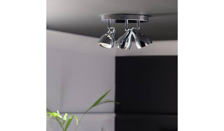 Buy Habitat Franklin 3 Light Spotlight - Chrome | Ceiling ...