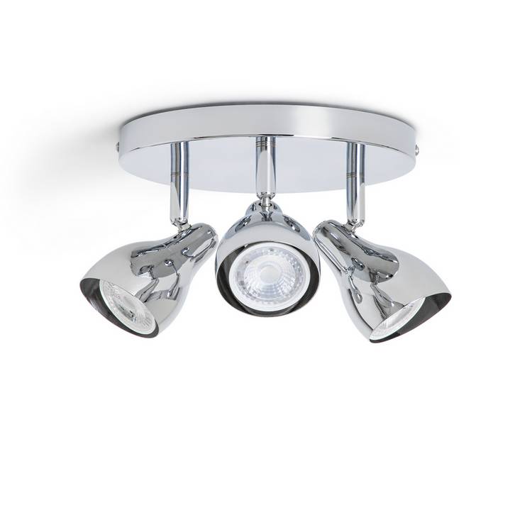 Argos Home Franklin 3 Light Spotlight - Chrome 0