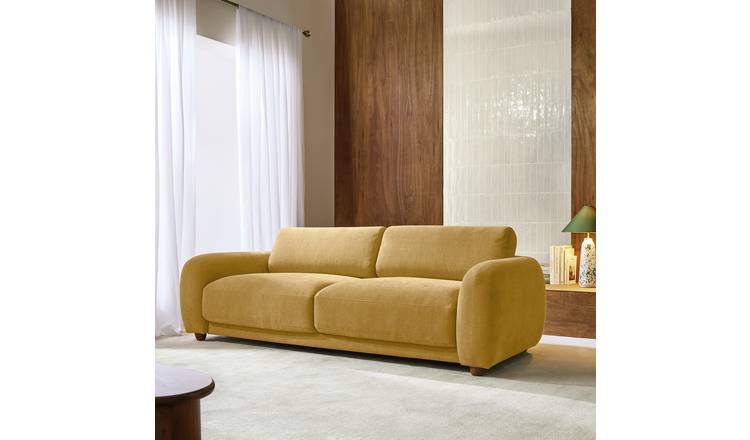 Habitat Casper Fabric 3 Seater Sofa - Camel