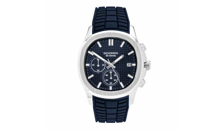 Sekonda Men's Octaire Navy Silicone Strap Watch