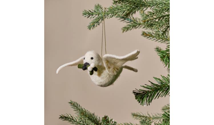 Argos Home Felt Dove Hanging Christmas Ornament