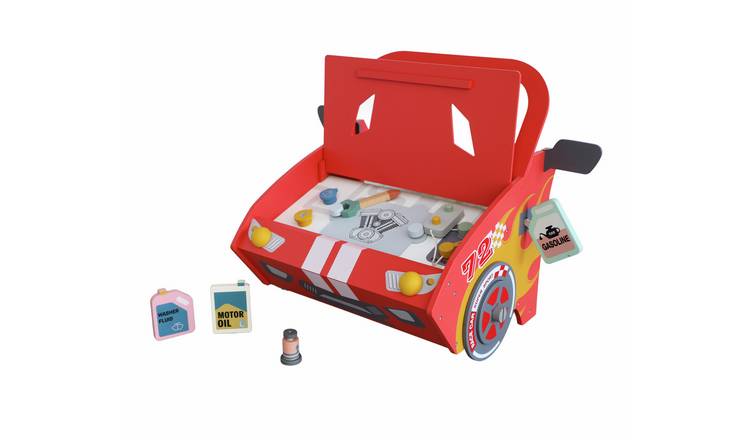 Chad Valley Wooden Mechanical Car Role Play Set