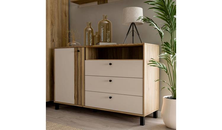 Furniture To Go Grafton 1 Door 3 Drawer Sideboard - Cream