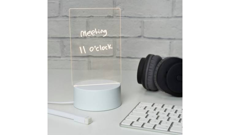 Menkind Light Up Memo Board with Dry Erase Marker