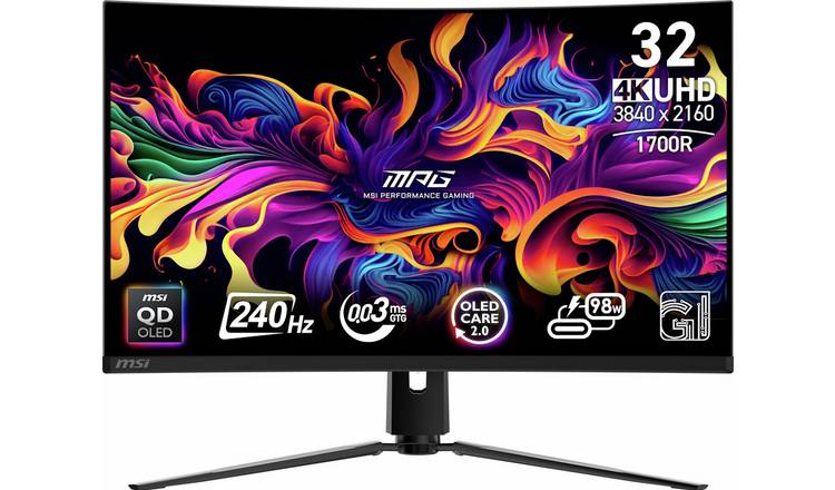 MSI MPG 321CURX QD-OLED 32 Inch 240Hz 4K UHD Gaming Monitor