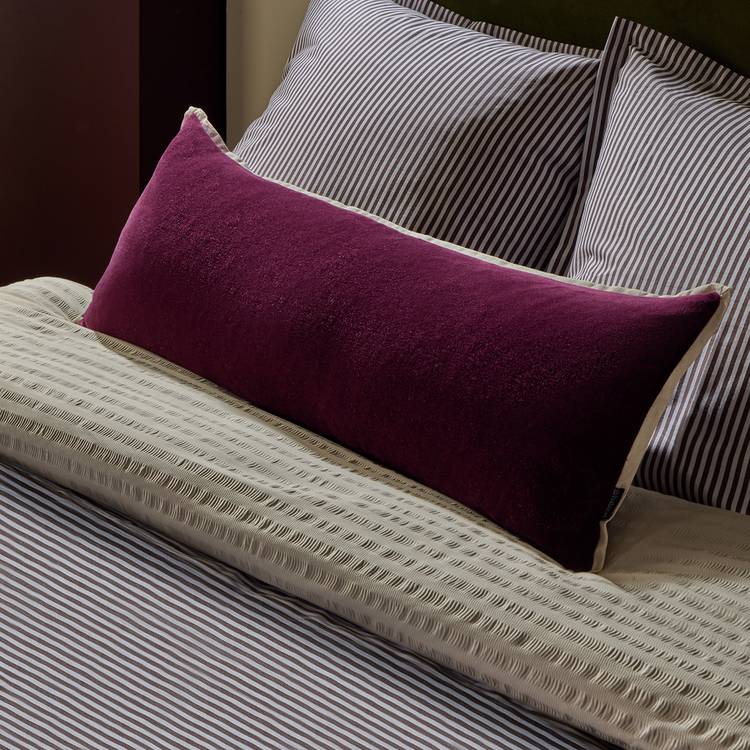 Habitat Cotton Lumbar Cushion Velvet - 30x80cm 0
