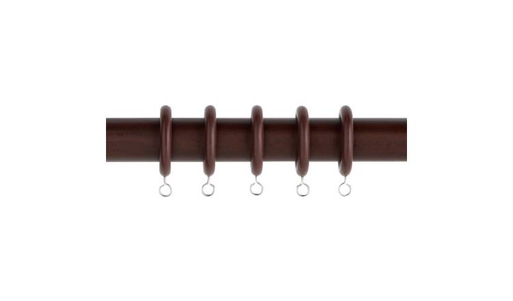 Argos Home 20 Pack Curtain Ring - Walnut