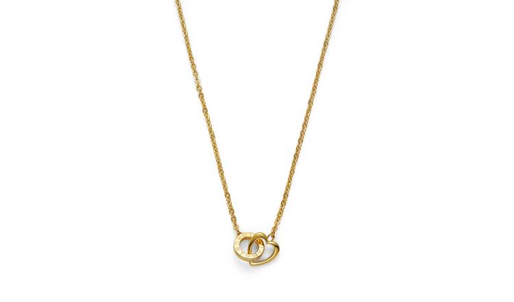 Olivia Burton Gold IP Heart and Circle Interlink Necklace