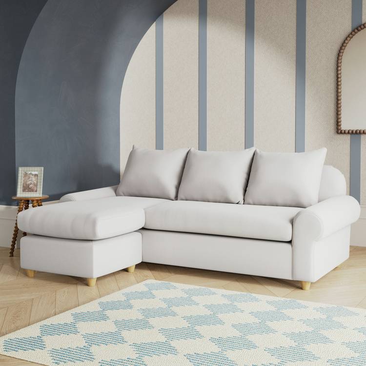 Habitat Whitby Reversible Chaise Sofa - Natural - Ash Leg 0