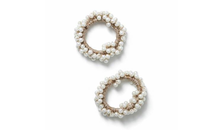 Freedom Pearl Beaded Scrunchie - Pack of 2