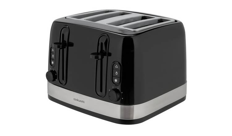 Cookworks Illuminated 4 Slice Toaster - Black