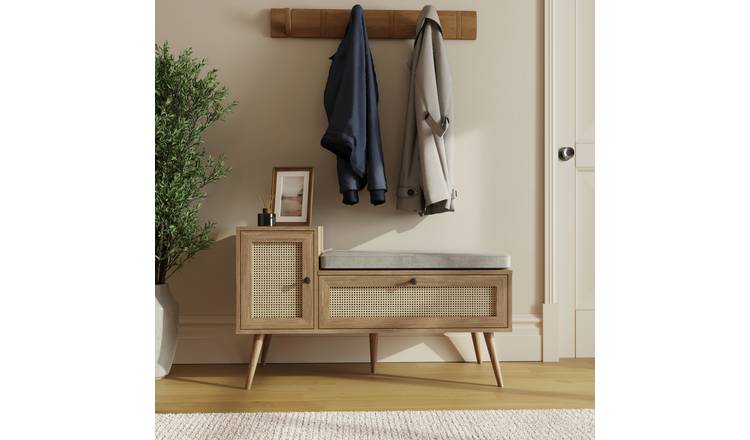 GFW Noor 2 Door Shoe Storage Cabinet – Natural