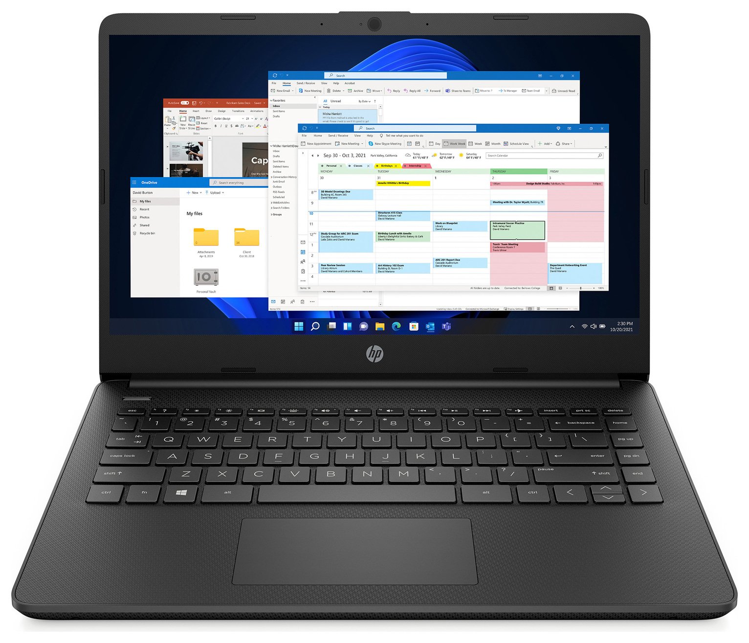 Buy HP 14s-dq0011na 14in Pentium 4GB 128GB Laptop Bundle | Laptops