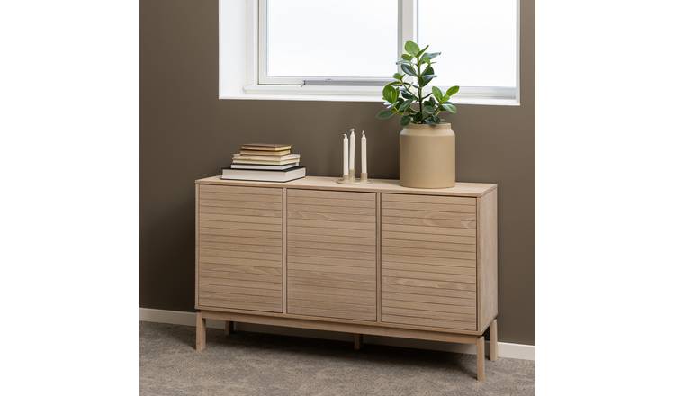 Furniture To Go Linley 3 Door 3 Shelves Sideboard - Natural