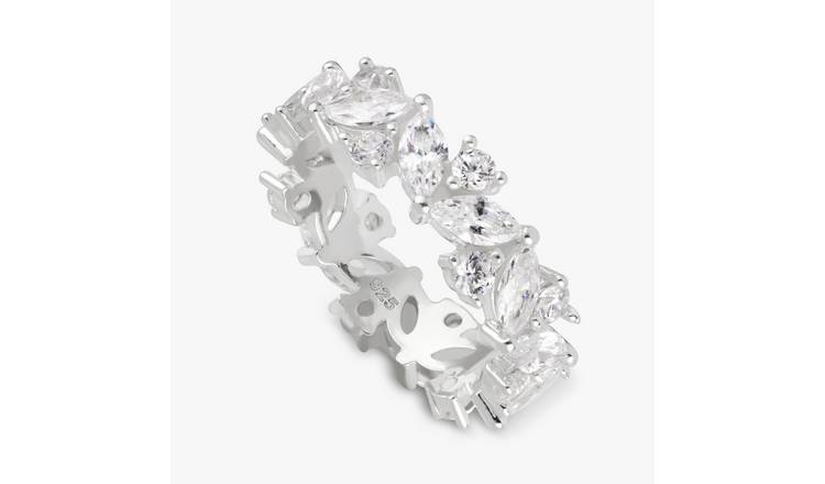 Revere Sterling Silver Marquise Eternity Ring - Small