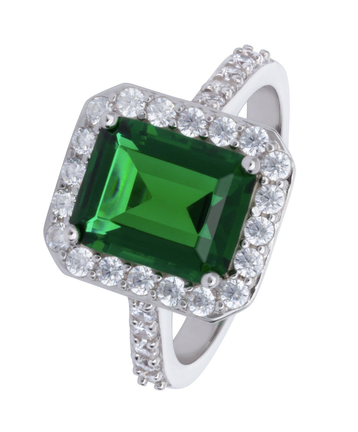 Revere Sterling Silver Emerald Colour Cubic Zirconia Ring-N Review