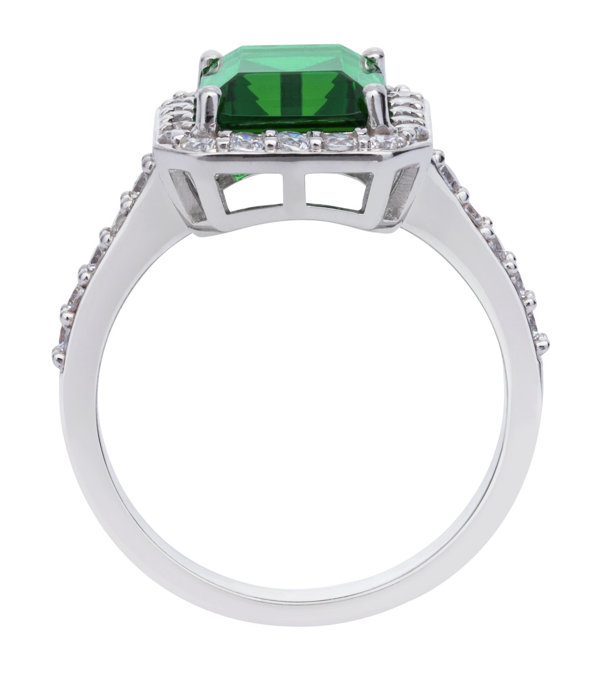 Revere Sterling Silver Emerald Colour Cubic Zirconia Ring-N Review