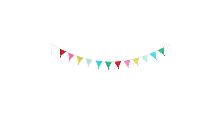 Mad Party Colourful Tassels Reusable 3m Fabric Bunting