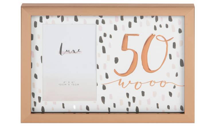 Buy Hotchpotch Luxe 50th Birthday Rose Gold Frame Photo Frames Argos
